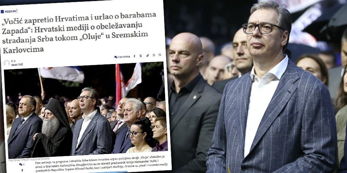 Tajkunski Danas preneo da je Vučić pretio Hrvatima?! Na dan sećanja na stradanje Srba oni stali na stranu Hrvatske