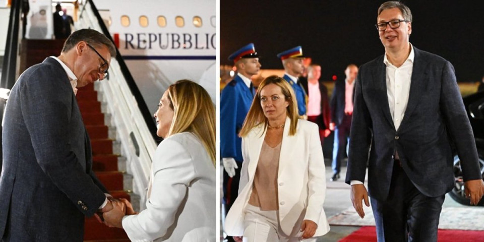 Poseta u duhu iskrenog partnerstva: Nakon otvorenih i prijateljskih razgovora, Vučić ispratio Đorđu Meloni (FOTO)