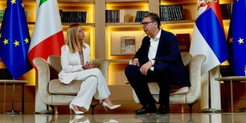 (FOTO) Meloni nakon sastanka sa Vučićem: Imate punu podršku Italije