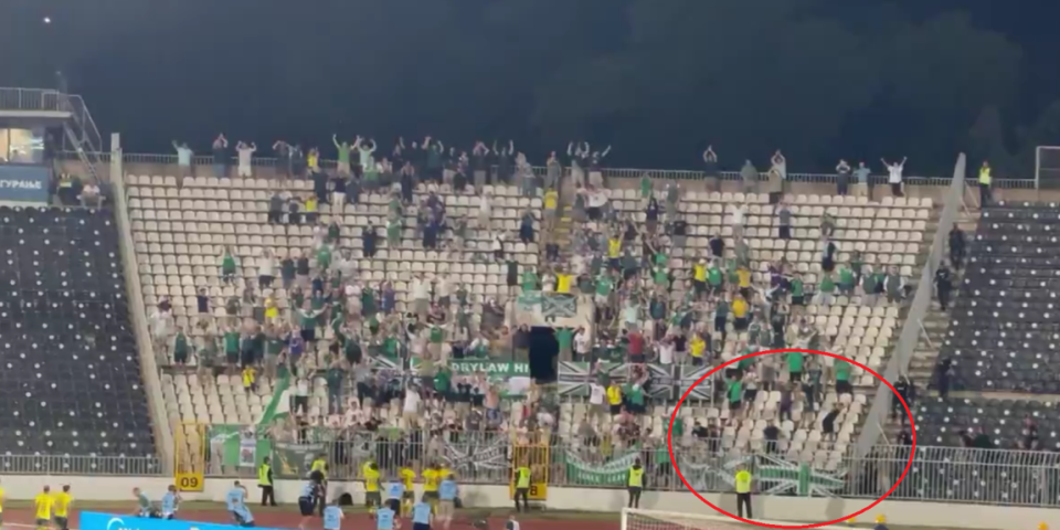 "Grobari" šokirali Škote: Navijači Partizana ukrali zastavu pristalicama Hibernijana (VIDEO)