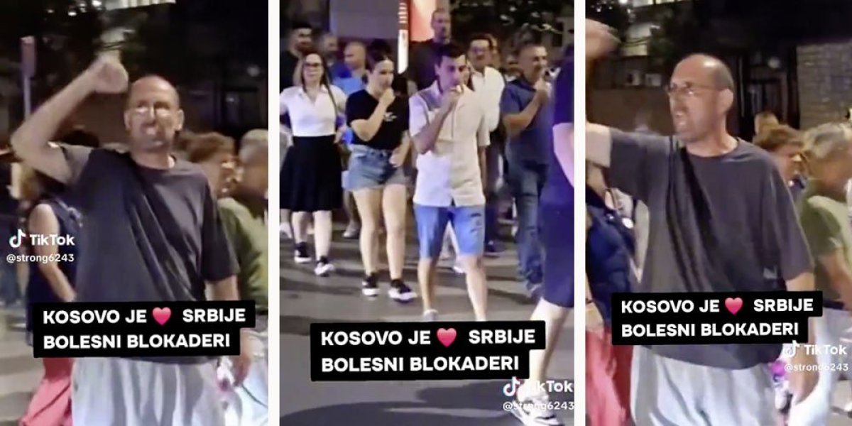 Skandal! Blokaderi počeli da viču "pešački je srce Srbije", zaboravili na Kosovo: Pogledajte sraman video