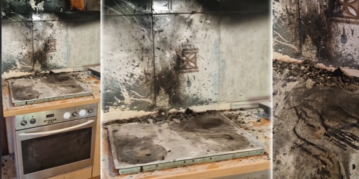 Zaboravila ulje na tiganju, a kad je krenula da gasi vatru napravila još veći požar: Zbog 1 greške mogla je da izgori cela kuća (VIDEO)