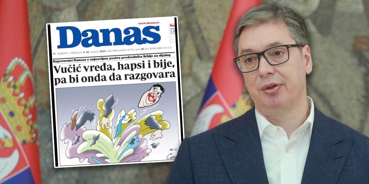 Šolakovo smeće "Danas" poziva na ubistvo predsednika Vučića! Naslovna strana prikazuje ga raskomadanog u eksploziji bombe (FOTO)