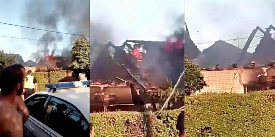 Veliki požar u Beočinu: Izgorela kuća - Stravičan snimak (VIDEO)