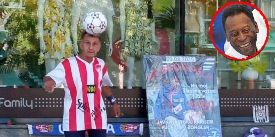 Šta bi mu sad rekao čuveni Pele: Ovaj Zrenjaninac obeležio 4.000-ti javni nastup sa fudbalskom loptom