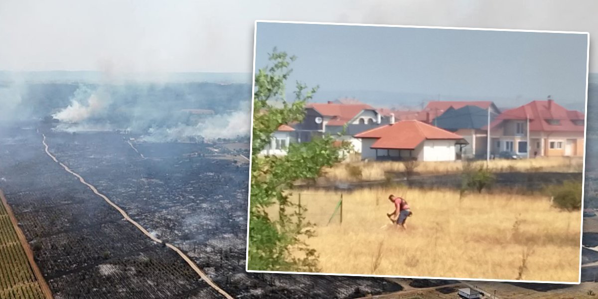 Gase požar i sa neba i sa zemlje: Vatra u Kladovu došla i do kuća (VIDEO/FOTO)