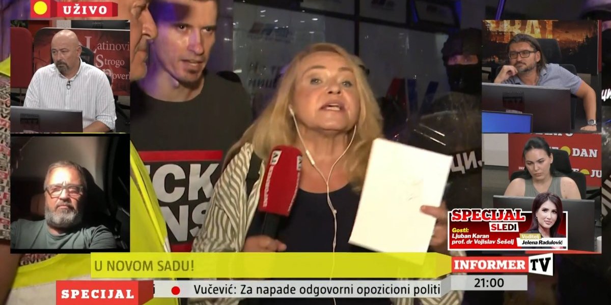 Branku Lazić pogodili kamenom u glavu: Naci-blokaderi prave haos u Novom Sadu (VIDEO)
