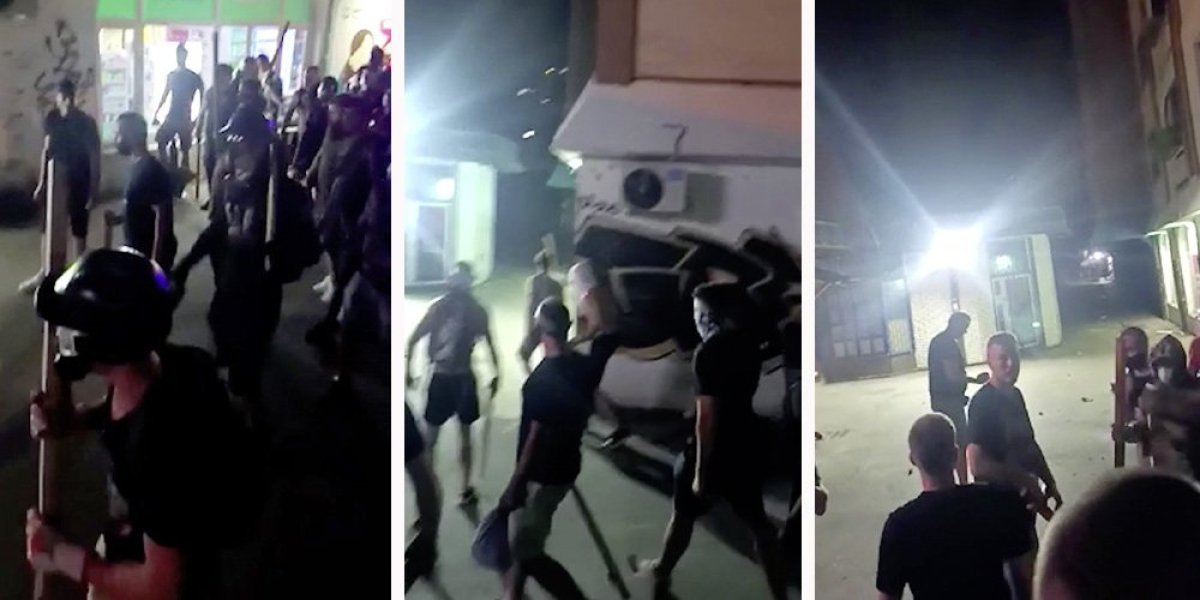 Novi monstruozni snimak blokadera isplivao: Motkama krenuli na narod sa ciljem da masovno ubijaju (VIDEO)