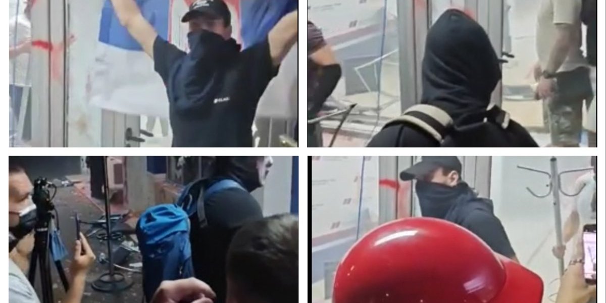(VIDEO) Metastaza blokaderskog ludila: 5 snimka uništavanja prostorija SNS u Novom Sadu - čist nacizam!