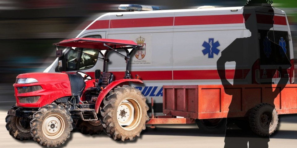 Dečak teško povređen! Iskočio iz traktorske prikolice pravo pred automobil