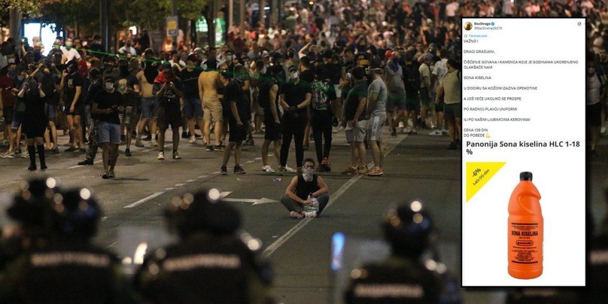 UDARNO: Naređeno hapšenje monstruma koji je pretio da će policiju polivati sonom kiselinom