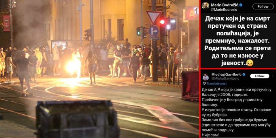 Pogledajte ove bolesne laži koje su širili blokaderi: "Dečak koji je nasmrt pretučen od strane polićacija, nažalost je preminuo"