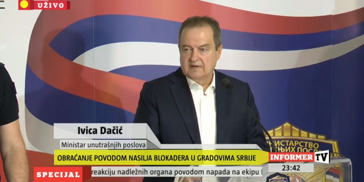 Dačić o neredima na ulicama Beograda: Uhapšeno petoro, država će biti jača od nasilnika