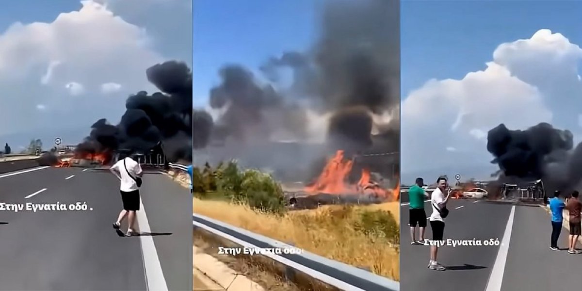 Horor u Grčkoj: Ljudi izgoreli živi - troje mrtvih, dvoje teže povređeno - vatrogasci na terenu, autoput blokiran!
