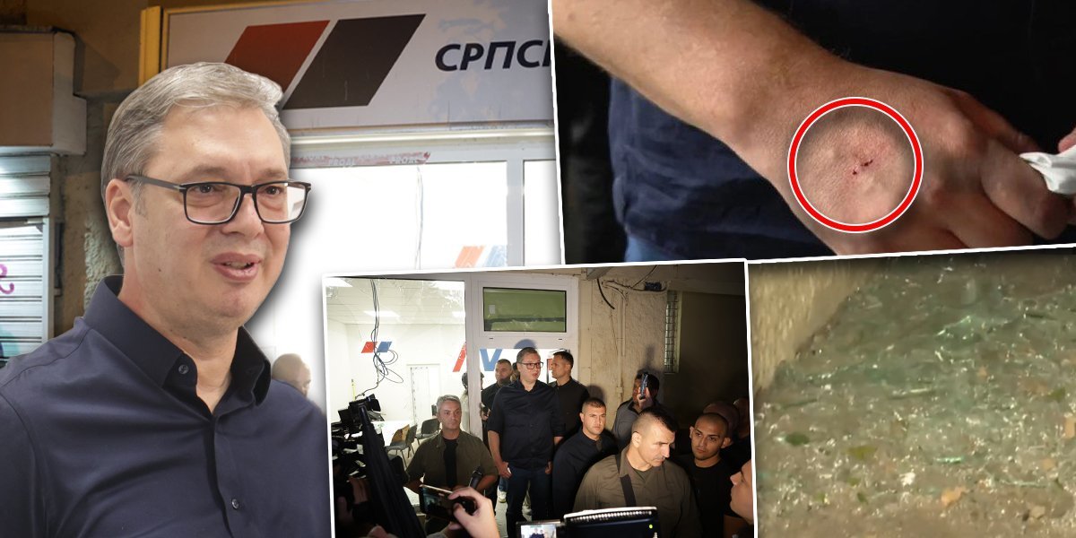 "Izgleda da sam se isekao, nećemo da bežimo": Vučić posekao ruku u Cvijićevoj ulici (FOTO)