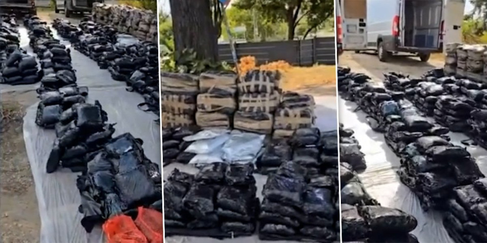 Roba vredna 20 miliona: Pogledajte kako su dve tone droge spakovali u crne džakove (VIDEO)
