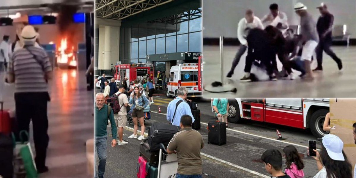 Putnici panično beže, gori aerodrom! Muškarac sa čekićem jurio terminalom i lupao sve oko sebe! (VIDEO)