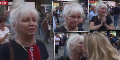 Gospođa Dobrila iz Beograda, koja trenutno boravi u Loznici, izašla je na skup građana protiv blokada i tokom izjave koju je dala za Informer TV, rasplakala se!