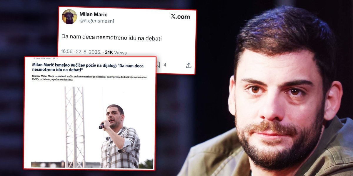 Mariću, bruko! Glumac koji je bio u vezi sa ustaškinjom i koji promoviše da su Srbi genocidni, ismejao Vučićev poziv blokaderima na dijalog!