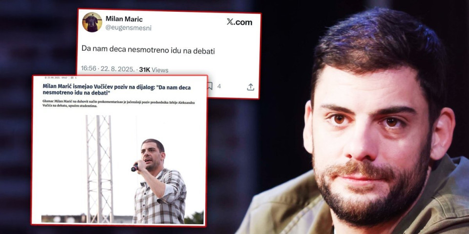 Mariću, bruko! Glumac koji je bio u vezi sa ustaškinjom i koji promoviše da su Srbi genocidni, ismejao Vučićev poziv blokaderima na dijalog!