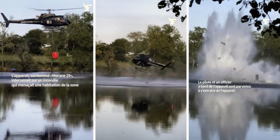 Dramatični prizori iz Francuske: Šta se dešava ovom helikopteru?! Posada jedva izvukla živu glavu (VIDEO)