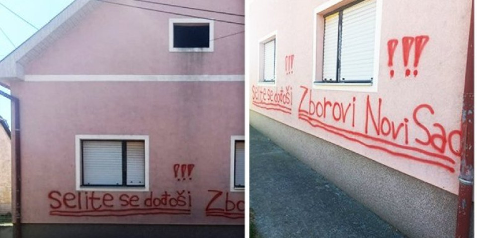 Čist fašizam! Monstruozni grafiti na kući jednog od najboljih studenata Vladimira Balaća - Blokaderi mu prete: "Selite se, dođoši"
