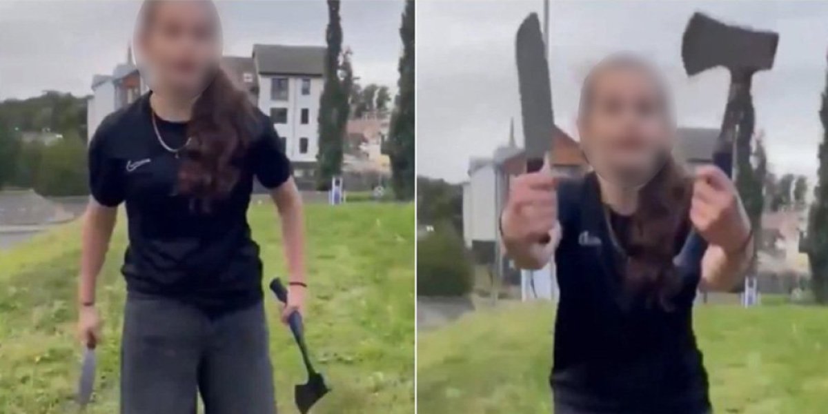 Britanija će goreti zbog ovog snimka! Devojčica nožem i sekirom brani sestru od migranta, potez policije razbesneo zemlju! (VIDEO)