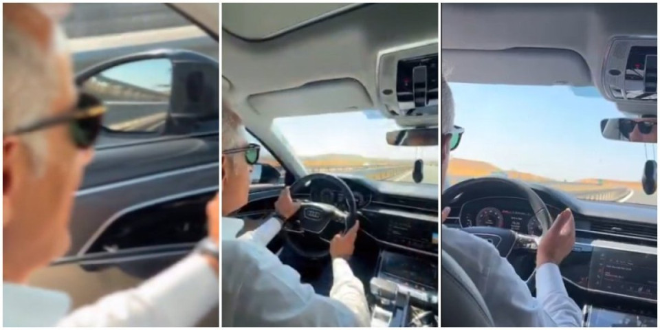 Ministar uz narodnjake jurcao autoputem, pa se još i snimio - usledio haos! (VIDEO)