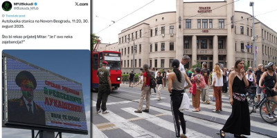 Blokadere sa Medicinskog fakulteta u Beogradu danas je, kako se čini, dočekalo više nego neprijatno iznenađenje na Novom Beogradu kada su ugledali bilbord sa čestitkom za rođendan predsedniku Belorusije Aleksandru Lukašenku.