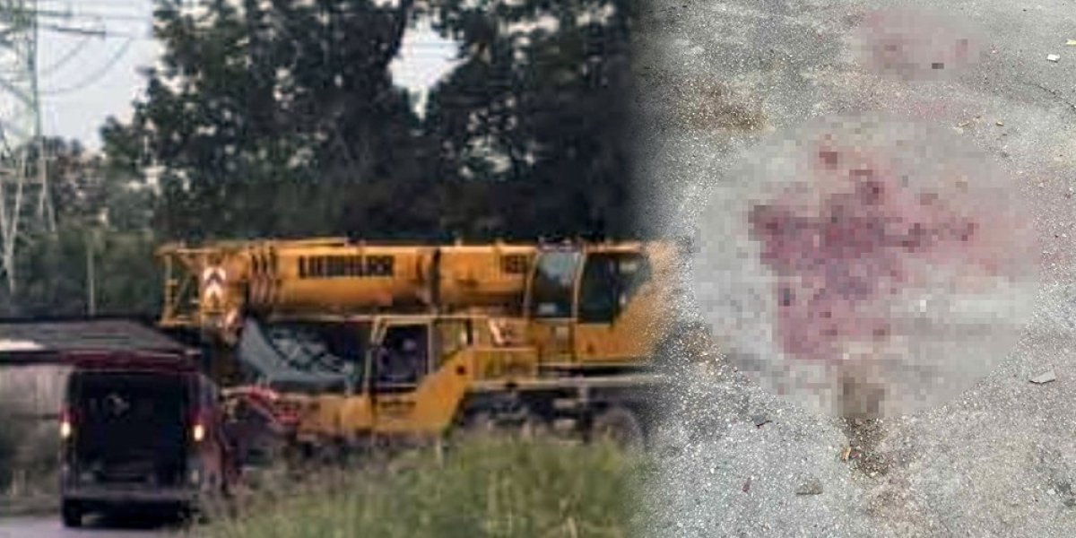 UZNEMIRUJUĆE! Krv svuda po putu - Prve slike sa mesta teškog udesa krana i kombija u Obrenovcu (FOTO/VIDEO)