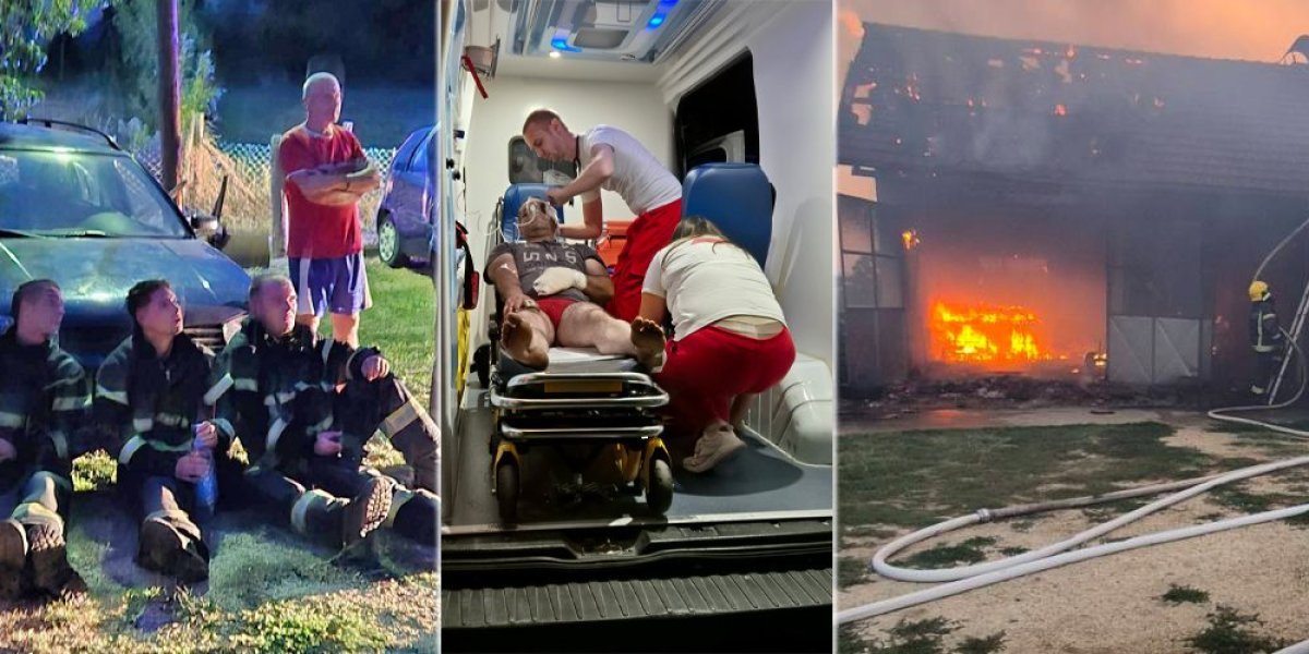 Porodica sa bebom spašena smrti u poslednjem trenutku: Požar i eksplozije u garaži, vatrogasci sprečili tragediju (FOTO/VIDEO)