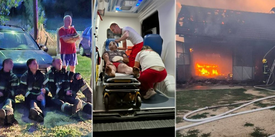 Porodica sa bebom spašena smrti u poslednjem trenutku: Požar i eksplozije u garaži, vatrogasci sprečili tragediju (FOTO/VIDEO)