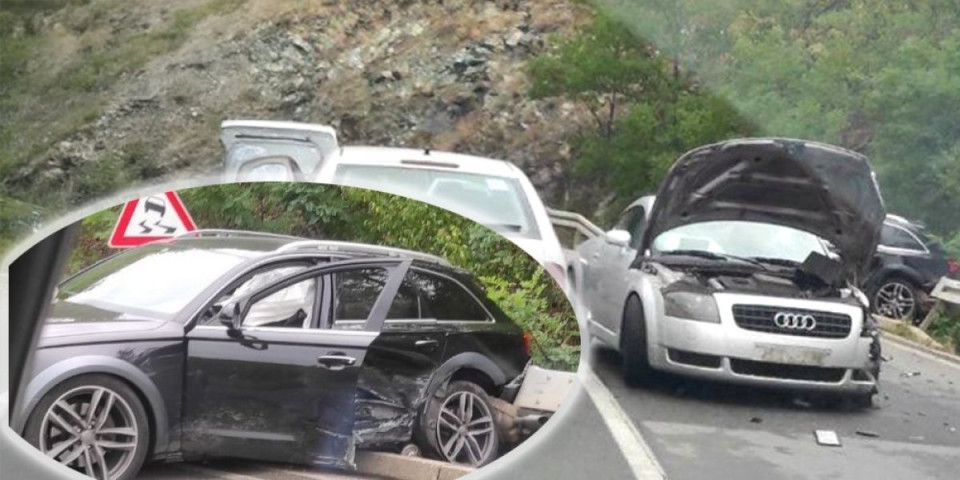 Zakucao se u bankinu, zamalo sleteo s litice: Jeziv sudar kod Gornjeg Milanovca, učestvovalo više vozila (FOTO)