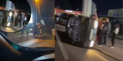 Saobraćajna nezgoda dogodila se večeras na obilaznici oko Čačka, kada su se dva putnička vozila sudarila, a jedan automobil završio na boku.