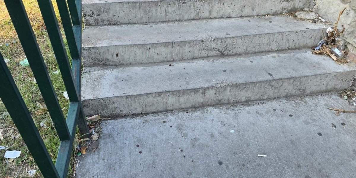 Trgaovi krvi na asfaltu
