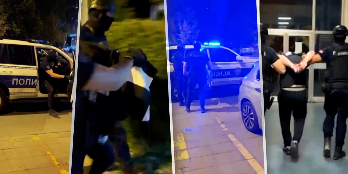 Pogledajte kako je uhapšen jatak ubice: Dukserica preko sagnute glave (FOTO/VIDEO)