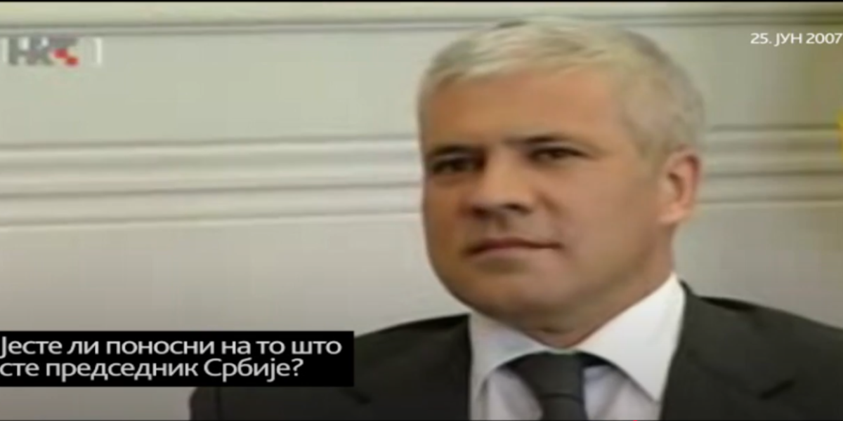 Sramno! Ovo je Boris Tadić rekao kada su ga na hrvatskoj televiziji pitali da li je ponosan što je predsednik Srbije (VIDEO)