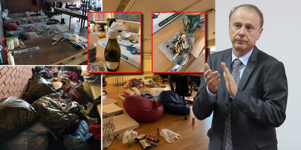 Novi skandalozni potez rektora Đokića: S blokaderima je od Univerziteta napravio svinjac, evo šta sad traži