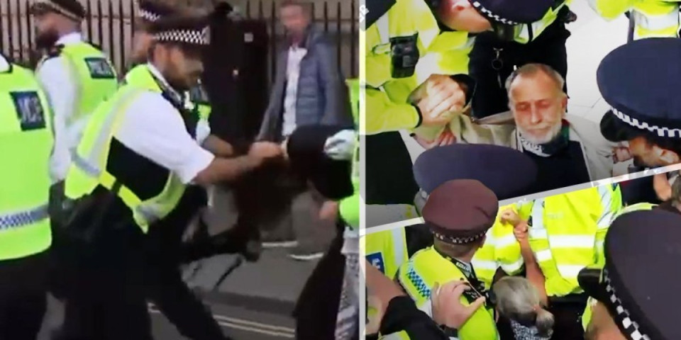 Čupaju za glave, iznose za noge - Starci bacani na zemlju, nije bilo pošteđenih: Britanci razbili protest, 425 uhapšenih (VIDEO)