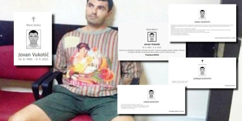 Osvanule čitulje za Jovana Vukotića: Oglasio se brat vođe ''škaljaraca'' (FOTO)