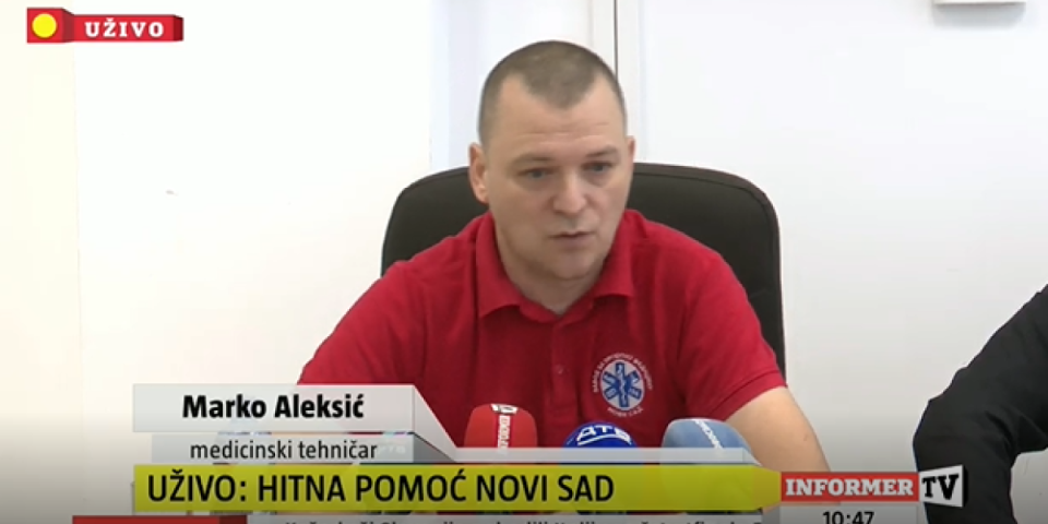 "Vikali su da pustim "Ćacija" da bi ga linčovali, plašim se za porodicu": Progovorio medicinski tehničar o paklenoj noći u Novom Sadu