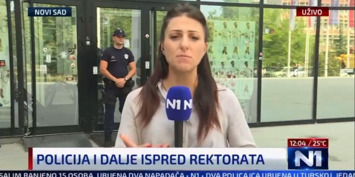 Šok: Reporterka N1 umalo nije zakukala u programu, žali što je počeo ispitni rok i što su u Rektoratu ostali "usisivači i bicikle"