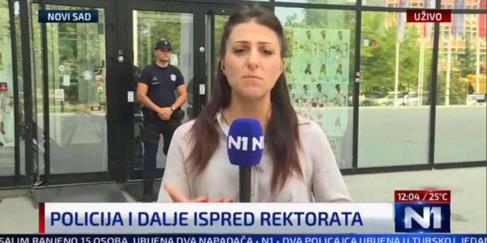 Šok: Reporterka N1 umalo nije zakukala u programu, žali što je počeo ispitni rok i što su u Rektoratu ostali "usisivači i bicikle"