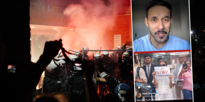 Krvava šaka, simbol blokadera koji više od deset meseci terorišu Srbiju, viđena je u Nepalu.