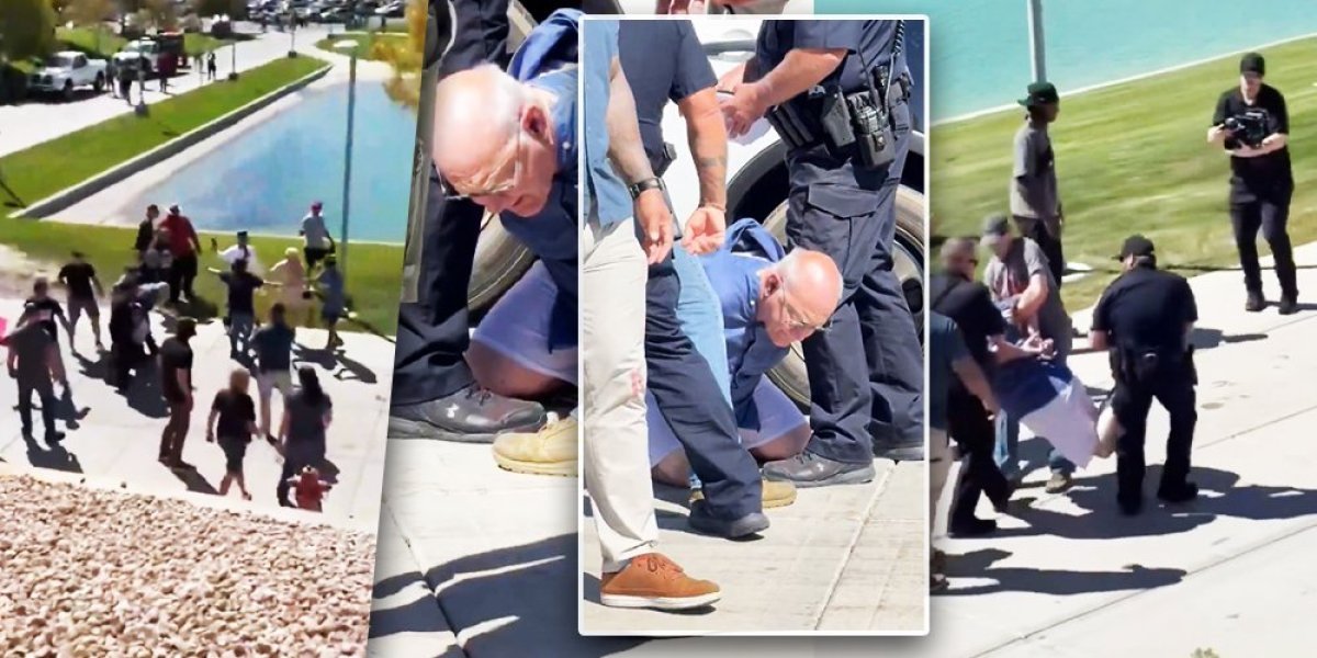 Ovo je muškarac koji je pucao na Kirka! Policija ga odmah uhapsila, ovako su ga nosili kroz gužvu (VIDEO)