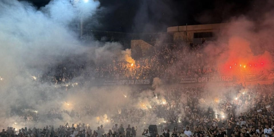 Navijači Partizana napravili požar, Žoc morao da reaguje! Pogledajte nestvarne kadrove (FOTO/VIDEO)
