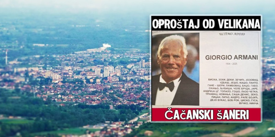 Čitulja za Armanija: O čačanskim šanerima bruji cela Srbija, evo šta su napisali (FOTO)