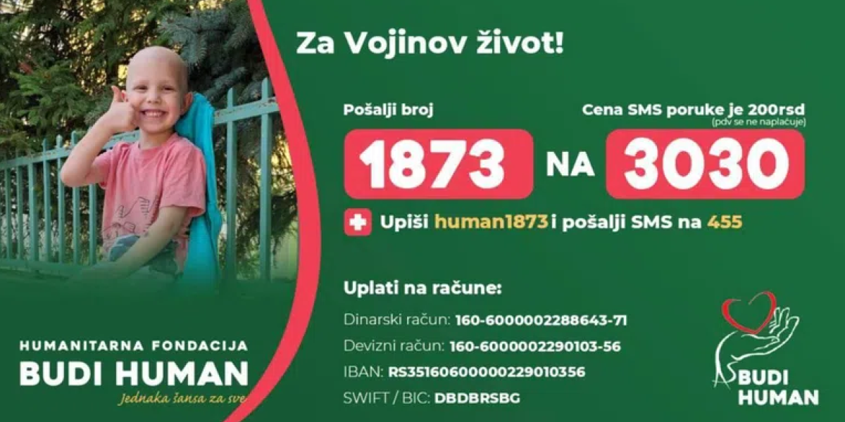 Petogodišnji Vojin ima šansu za bolji život: Moramo da prikupimo 300.000 evra za dalje lečenje