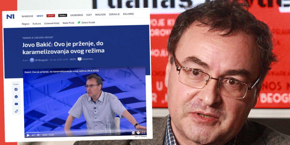 Sad preti karamelizovanjem: Ideolog blokadera Jovo Bakić probio dno!