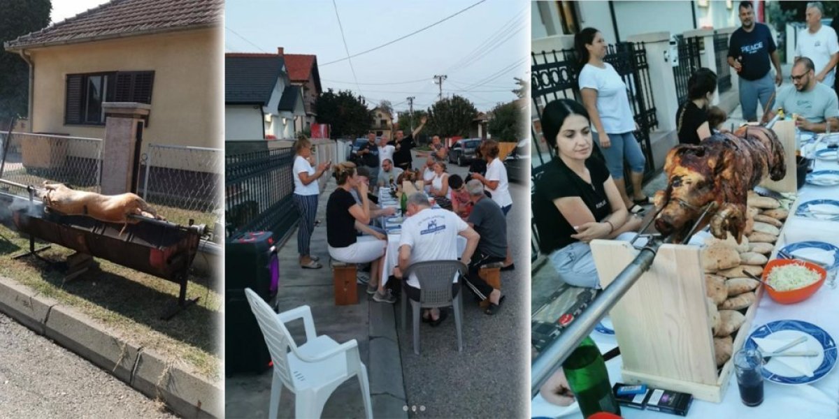 Ovo do sada nije viđeno: Izneli sto nasred ulice, pa okrenuli prase - Srbija oduševljena